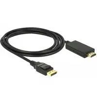 DeLOCK 85317 adaptador de cable de vídeo 2 m DisplayPort HDMI Negro