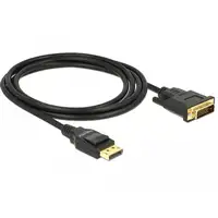 DeLOCK 85313 adaptador de cable de vídeo 2 m DisplayPort DVI-D Negro