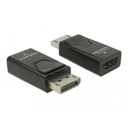DeLOCK Adaptador DisplayPort 1.2 macho a HDMI hembra 4K pasivo negro