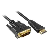 Sharkoon 4044951015221 adaptador de cable de vídeo 3 m HDMI DVI-D Negro