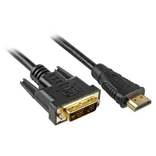 Sharkoon 4044951015221 adaptador de cable de vídeo 3 m HDMI DVI-D Negro