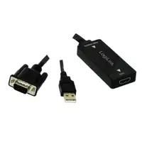 LogiLink CV0060 adaptador de cable de vídeo Negro