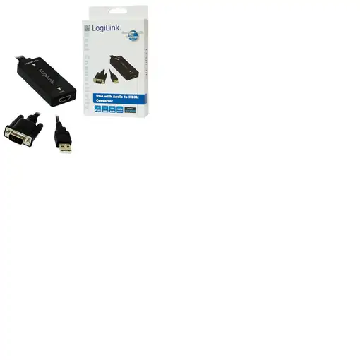 LogiLink CV0060 adaptador de cable de vídeo Negro