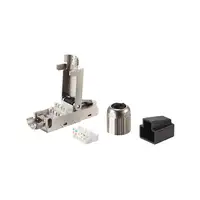 Equip 121172 conector RJ-45 Negro, Acero inoxidable