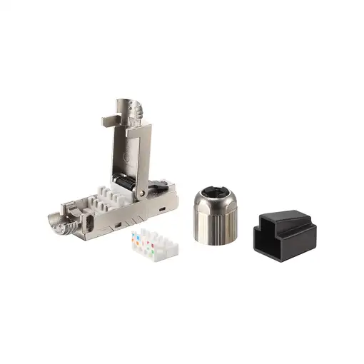 Equip 121172 conector RJ-45 Negro, Acero inoxidable