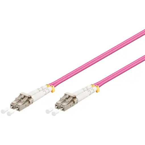 Goobay LC-LC OM4 Cable de fibra óptica e InfiniBand 5 m Rosa