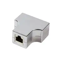 LogiLink MP0037 cambiador de género para cable RJ-45 2 x RJ-45 Plata