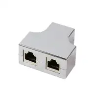 LogiLink MP0037 cambiador de género para cable RJ-45 2 x RJ-45 Plata
