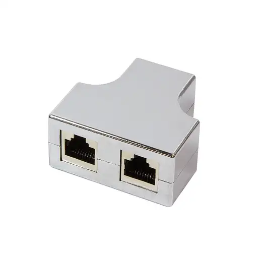 LogiLink MP0037 cambiador de género para cable RJ-45 2 x RJ-45 Plata