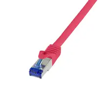 LogiLink C6A024S cable de red Rojo 0,5 m Cat6a S/FTP (S-STP)