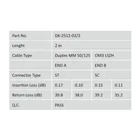 Digitus Cable de conexión de fibra óptica multimode OM 3, ST/SC