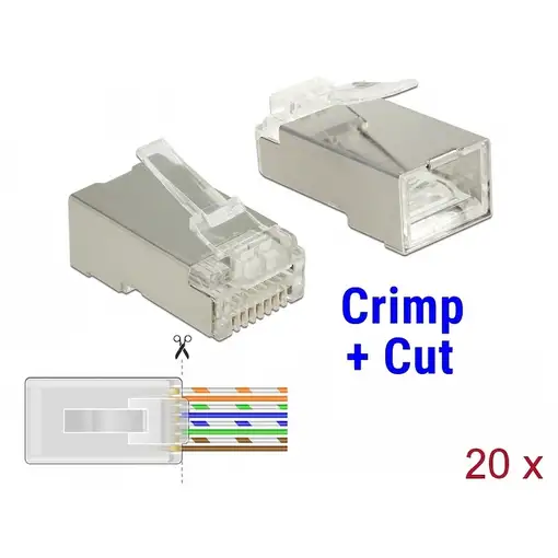 DeLOCK 86454 conector RJ-45 Transparente