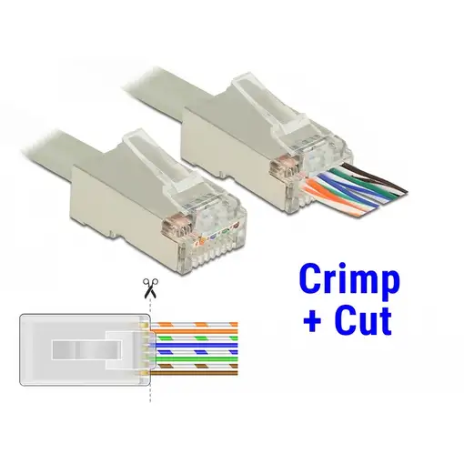 DeLOCK 86454 conector RJ-45 Transparente