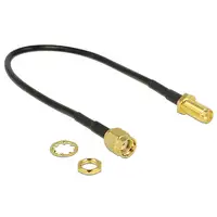 DeLOCK 88876 cable coaxial 0,2 m RP-SMA Negro