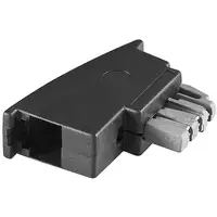 Goobay 50308 cambiador de género para cable TAE-N RJ-11/RJ-14 Negro
