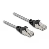 DeLOCK Cable de red RJ45 Cat.6A macho a macho S/FTP negro, 2 m, con cable Cat.7 br