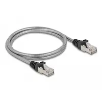 DeLOCK Cable de red RJ45 Cat.6A macho a macho S/FTP negro, 2 m, con cable Cat.7 br
