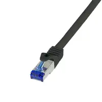 LogiLink C6A113S cable de red Negro 20 m Cat6a S/FTP (S-STP)