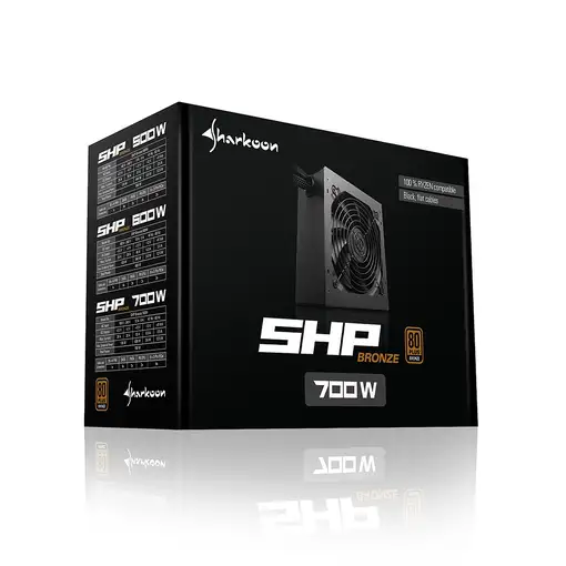 Sharkoon SHP Bronze unidad de fuente de alimentación 700 W 20+4 pin ATX ATX Negro