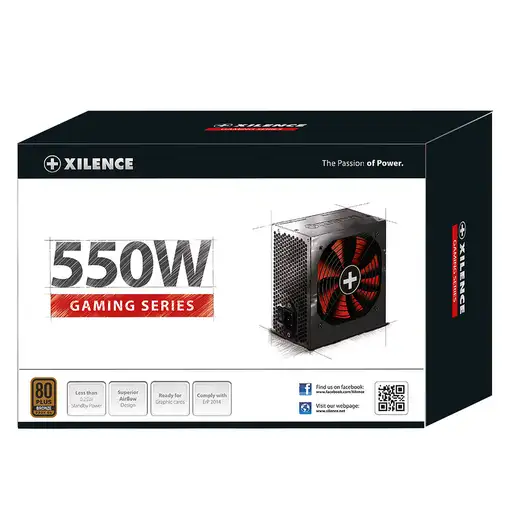 Xilence Performance A+ XN215 unidad de fuente de alimentación 550 W 20+4 pin ATX A