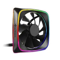 Sharkoon RGB SHARK Lights Carcasa del ordenador Ventilador 12 cm Negro