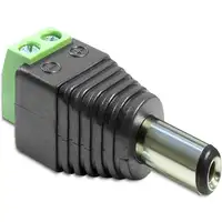 DeLOCK 65487 cambiador de género para cable DC 2.5 x 5.5 mm 2p Negro, Verde