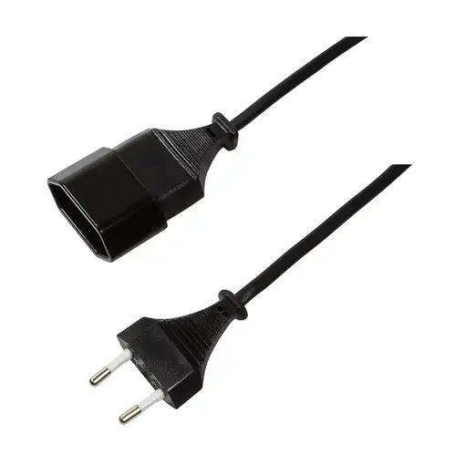 LogiLink 1m, 2xCEE 7/16 Negro CEE7/16