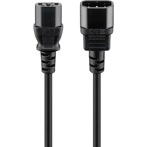 Goobay 95125 cable de transmisión Negro 1 m IEC C14 IEC C13
