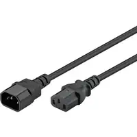 Goobay 95125 cable de transmisión Negro 1 m IEC C14 IEC C13