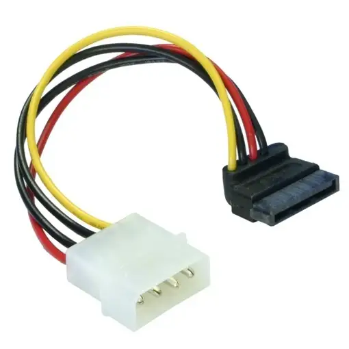 DeLOCK Cable Power SATA HDD > 4pin male – angled Multicolor 0,15 m