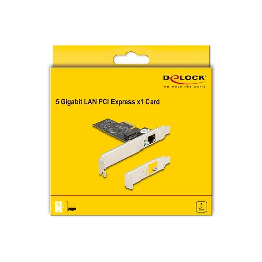 DeLOCK Tarjeta PCI Express x1 a 1 x RJ45 5 Gigabit LAN