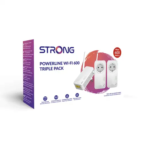 Strong Powerline WiFi 600 Triple Pack V2 600 Mbit/s Ethernet Blanco 3 pieza(s)