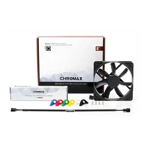Noctua NF-S12A PWM chromax.black.swap Carcasa del ordenador Ventilador 12 cm Negro