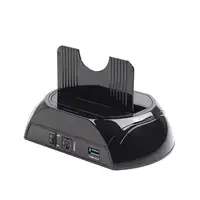 Gembird HD32-U3S-2 base de conexión para disco duro Negro