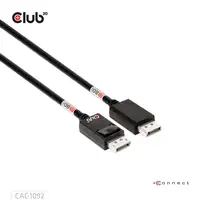 CLUB3D DisplayPort™ 2.1 Cable certificado VESA DP80 bidireccional 4K240Hz, 8K60Hz