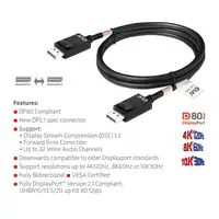CLUB3D DisplayPort 2.1 Bi-Directional VESA DP80 Certified Cable 4K240Hz, 8K60Hz or