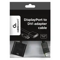 Gembird A-DPM-DVIF-002 adaptador de cable de vídeo 0,1 m DisplayPort DVI Negro