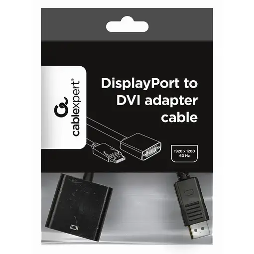 Gembird A-DPM-DVIF-002 adaptador de cable de vídeo 0,1 m DisplayPort DVI Negro