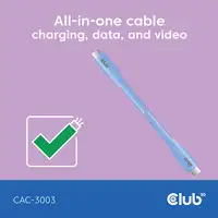 CLUB3D CAC-3003 cable USB USB4 Gen 3x2 2 m USB C Azul