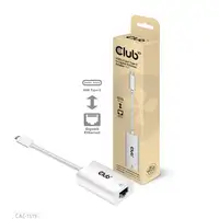CLUB3D CAC-1519 cambiador de género para cable USB-C RJ-45 Blanco