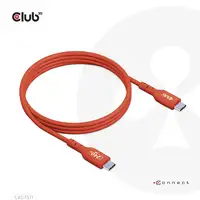 CLUB3D Cable certificado USB2 tipo C bidireccional USB-IF Datos 480 Mb, PD 240 W (