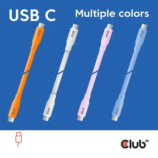 CLUB3D Cable USB C rosa