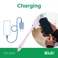 CLUB3D Cable USB C rosa