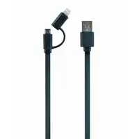 Gembird CC-USB2-AMLM2-1M cable USB USB A Micro-USB B/Lightning Negro