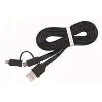 Gembird CC-USB2-AMLM2-1M cable USB USB A Micro-USB B/Lightning Negro