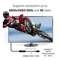 CLUB3D USB Type-C Cable M/M 0.8Meter Active PD ~100Watt 4K60Hz