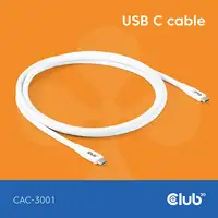 CLUB3D Cable USB C blanco
