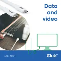 CLUB3D Cable USB C blanco