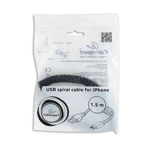 Gembird CC-LMAM-1.5M cable de conector Lightning 1,5 m Negro