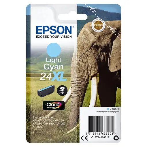 Epson Elephant Cartucho 24XL cian claro